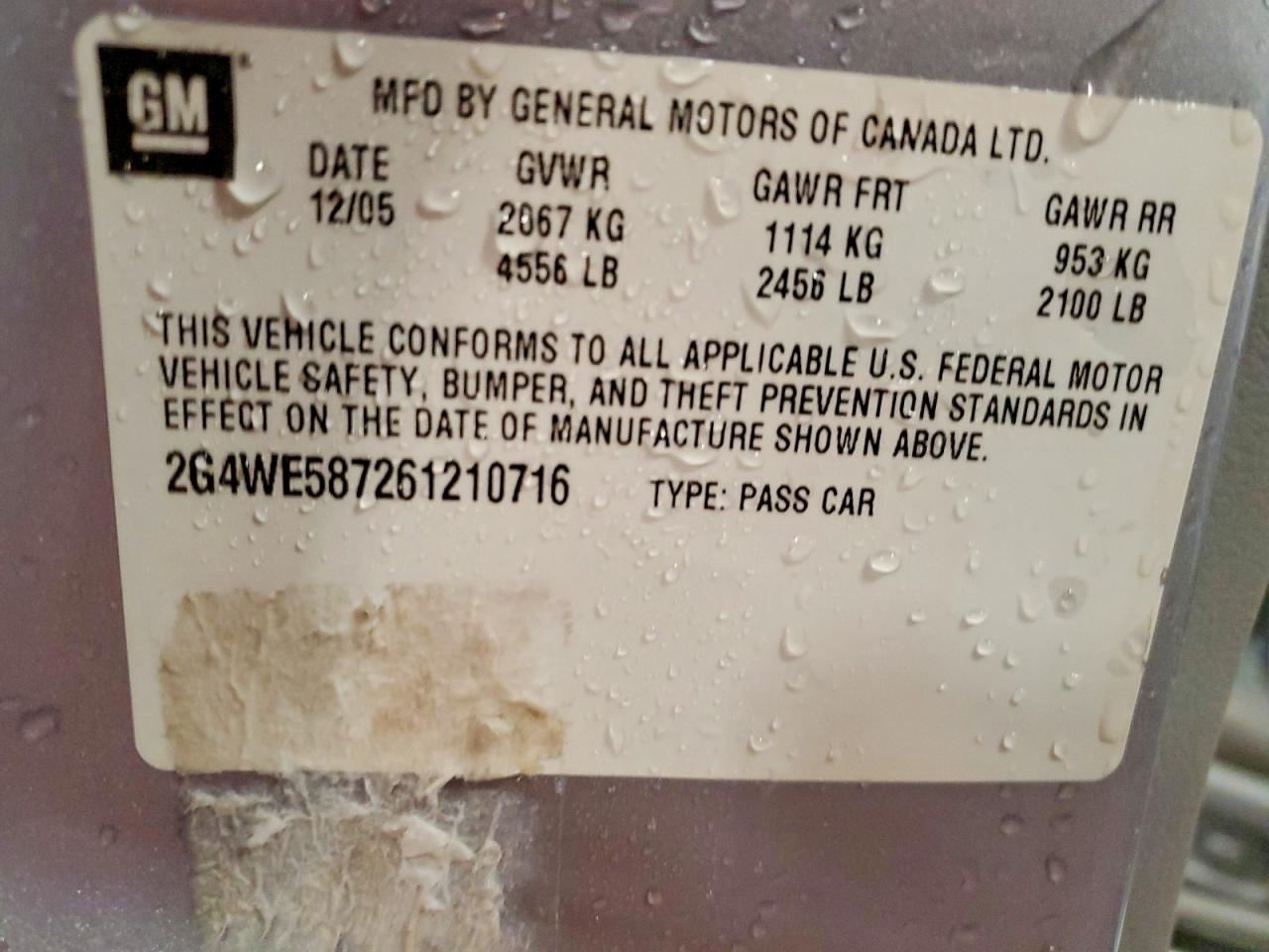 2006 BUICK LACROSSE CXS photo 12