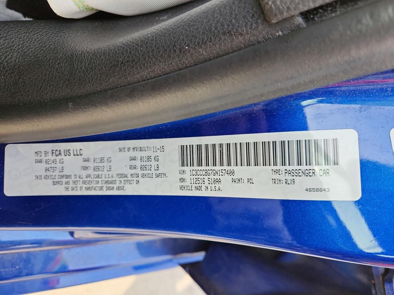 2016 CHRYSLER 200 S photo 12
