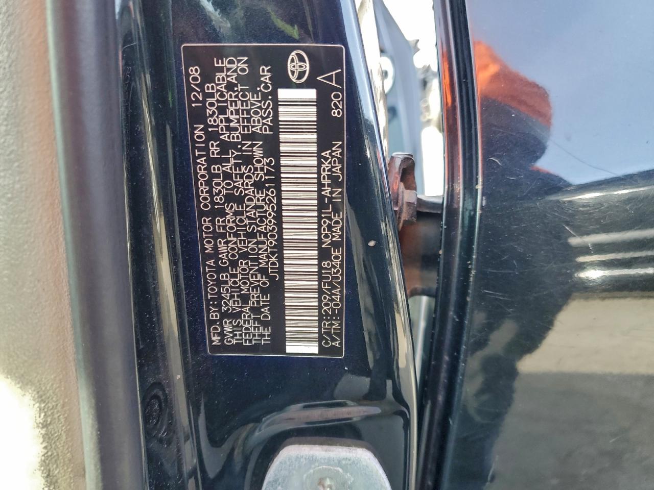 2009 TOYOTA YARIS photo 12