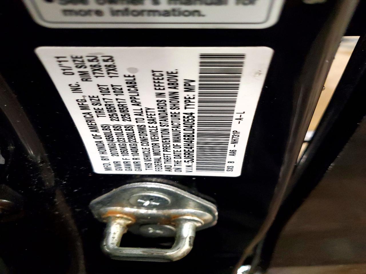 2011 HONDA CR-V SE photo 14