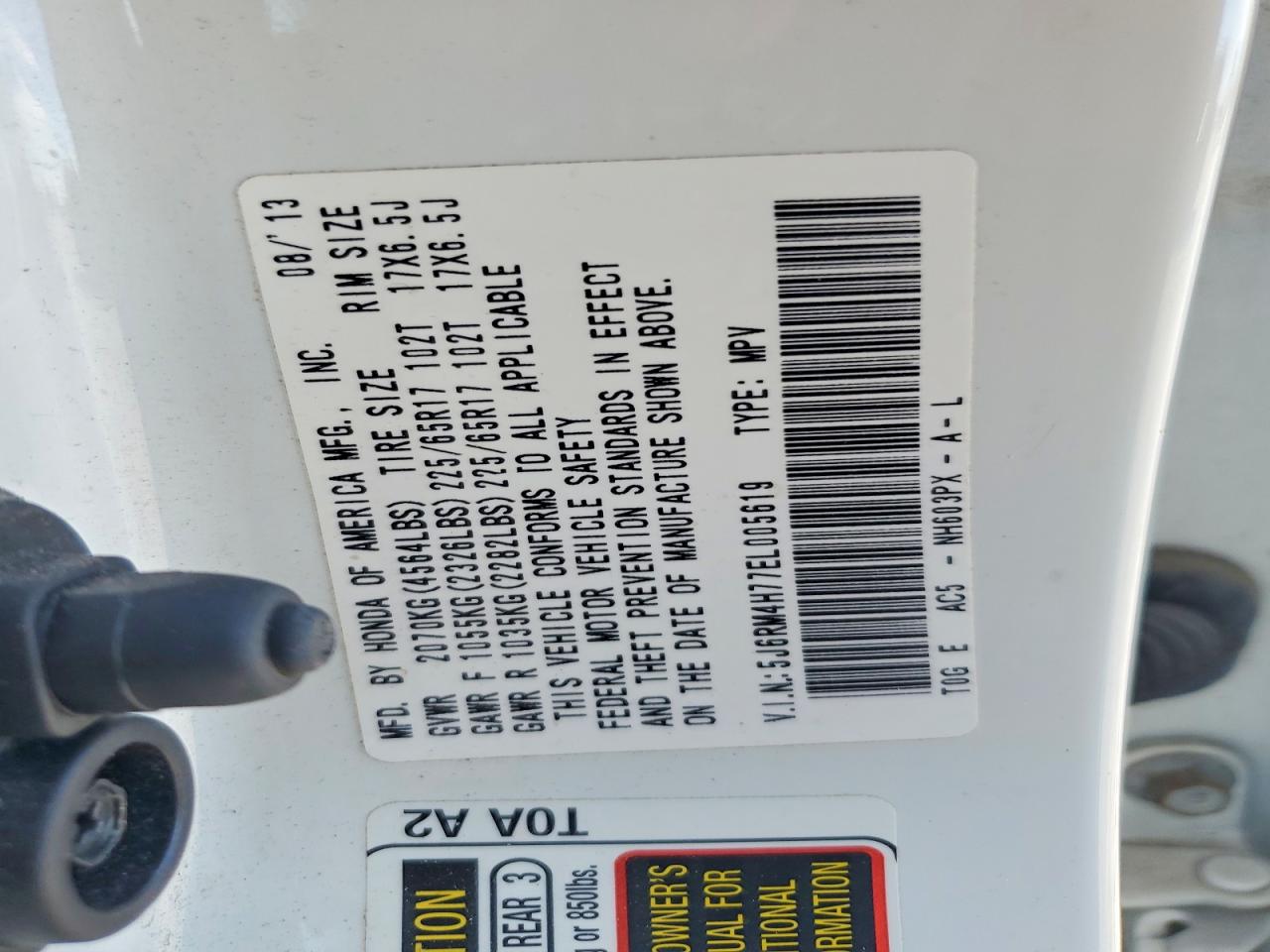 2014 HONDA CR-V EXL photo 40