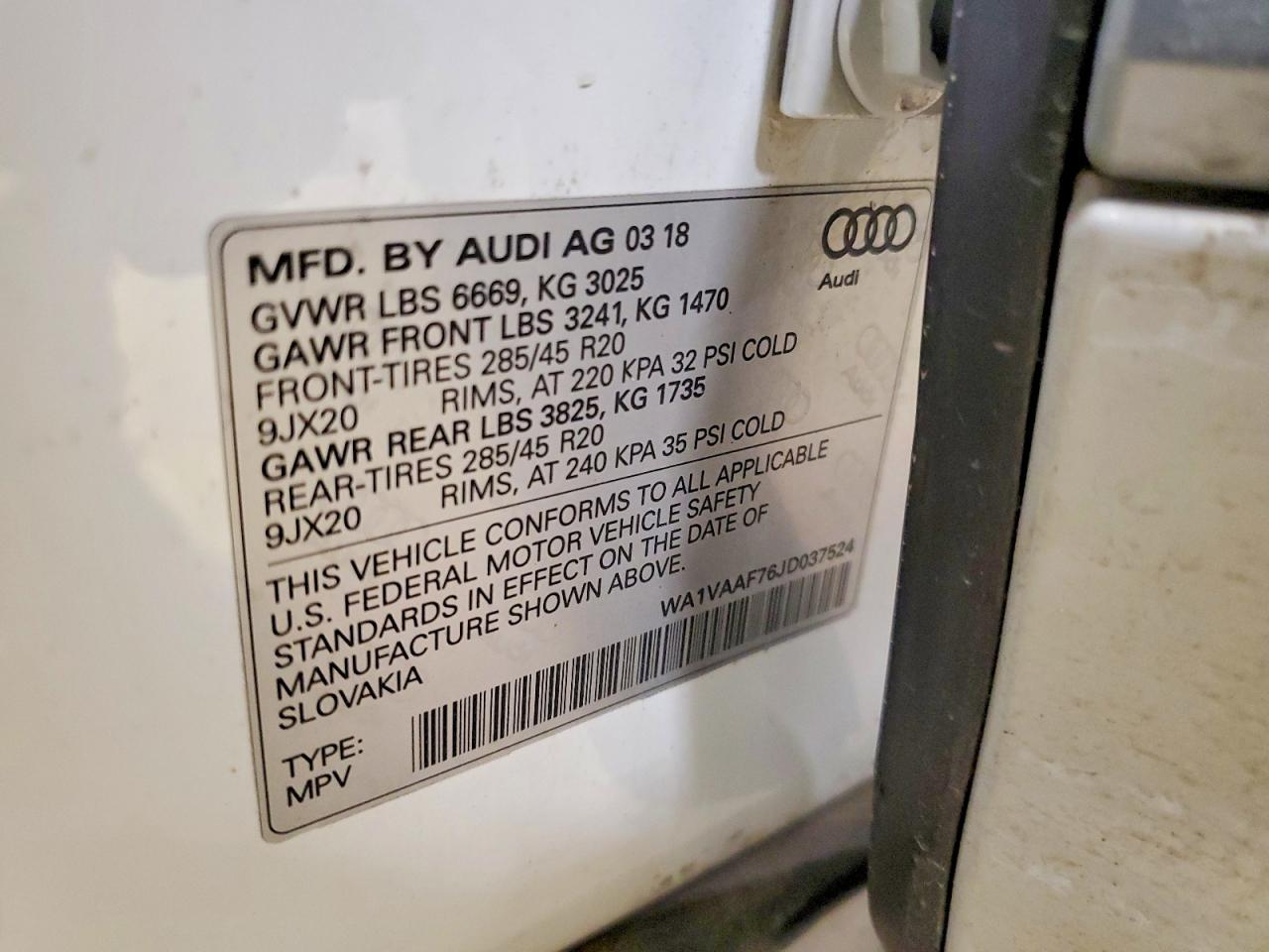 2018 AUDI Q7 PRESTIGE photo 13