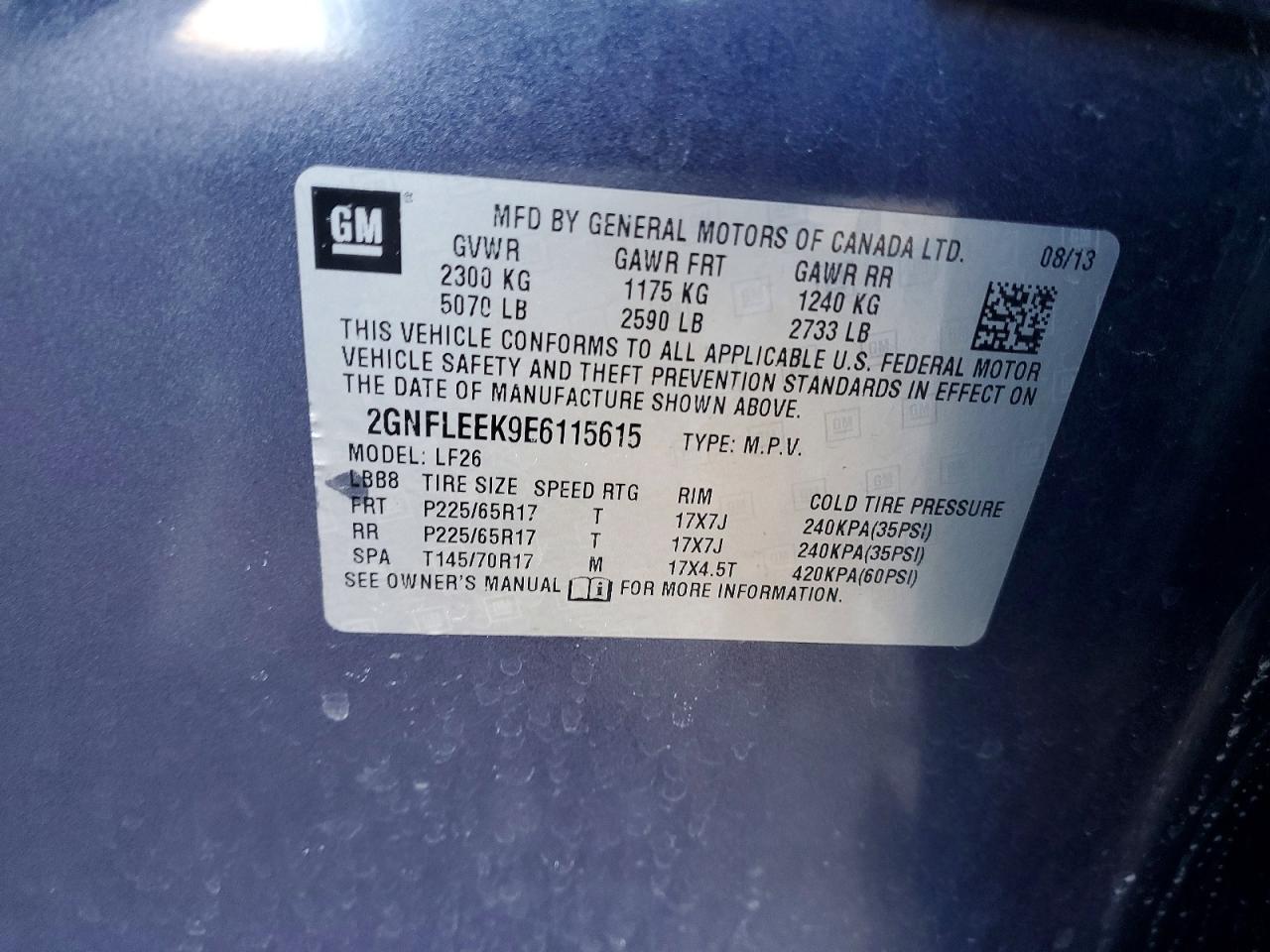 2014 CHEVROLET EQUINOX LS photo 12