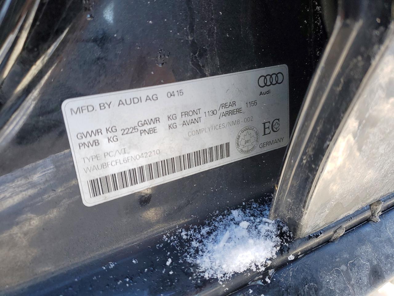 2015 AUDI A4 PREMIUM photo 12
