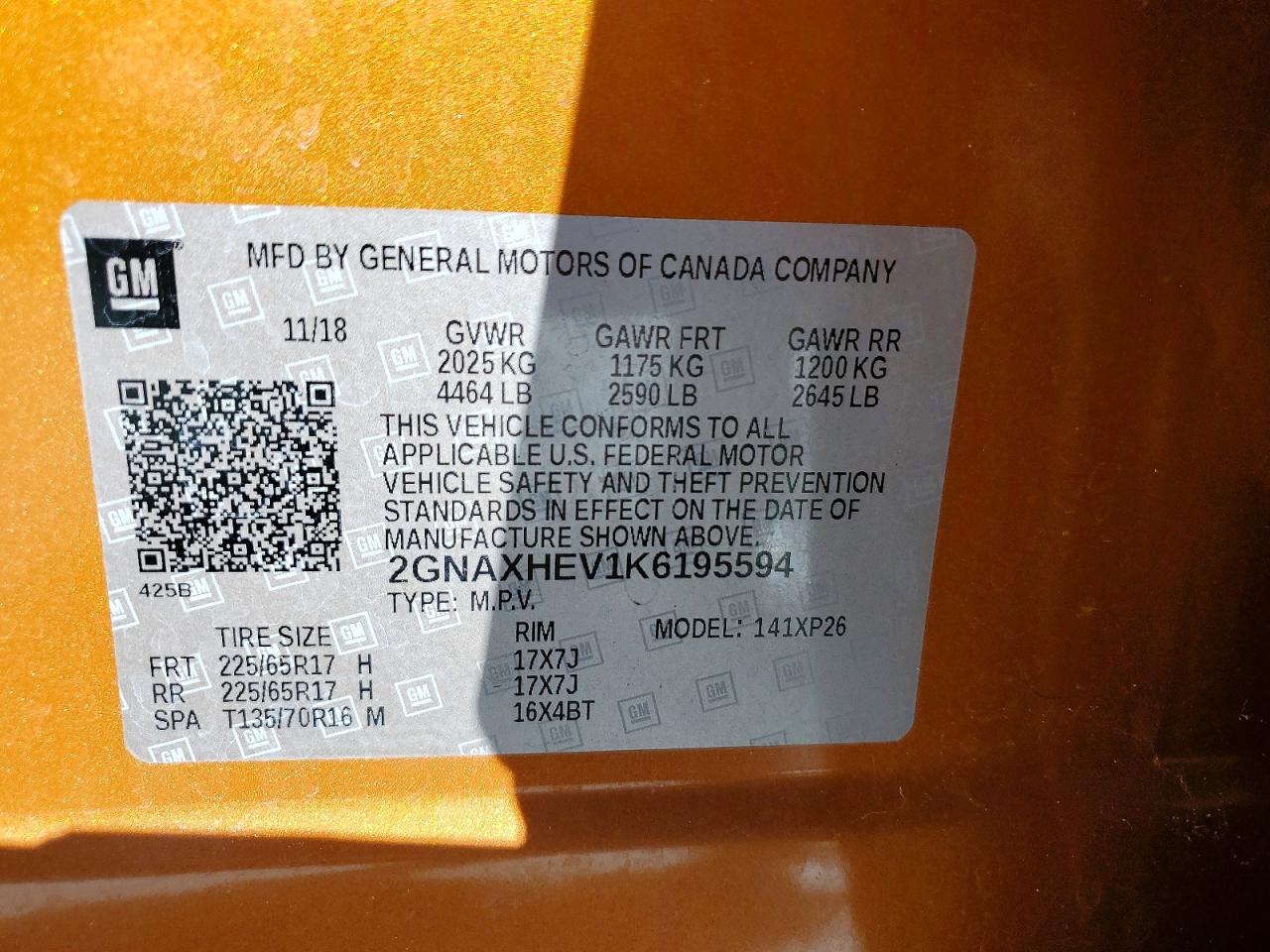 2019 CHEVROLET EQUINOX LS photo 13