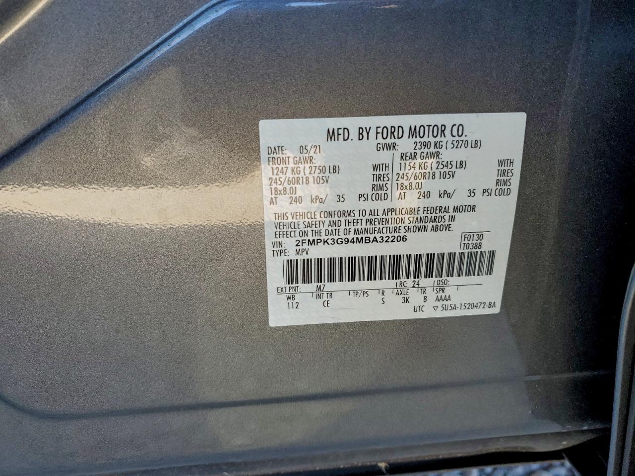 2021 FORD EDGE SE photo 13