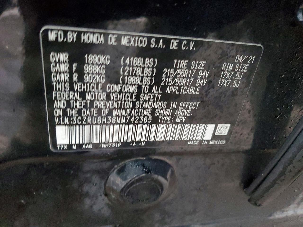 2021 HONDA HR-V LX photo 13