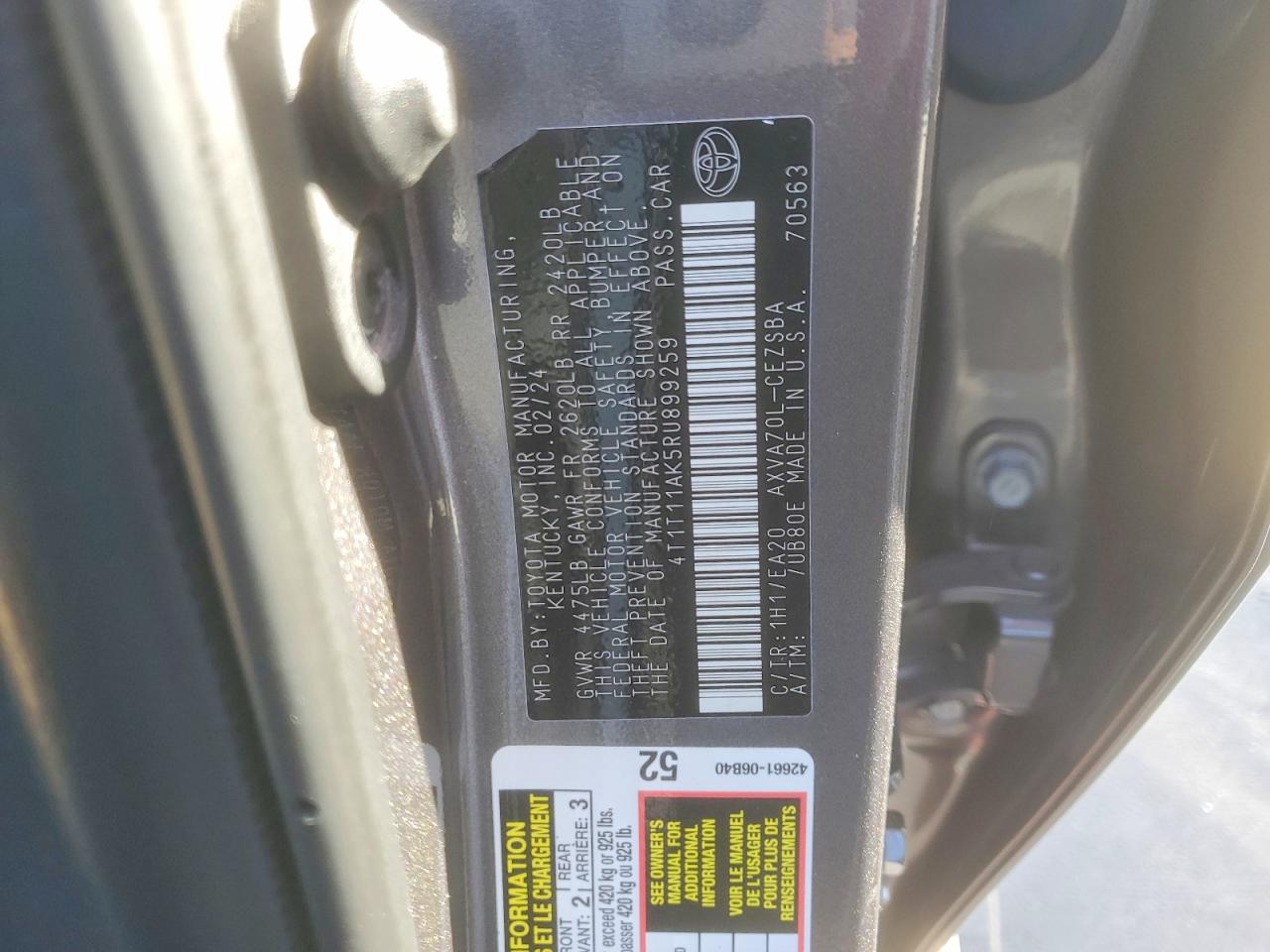 2024 TOYOTA CAMRY SE NIGHT SHADE photo 12