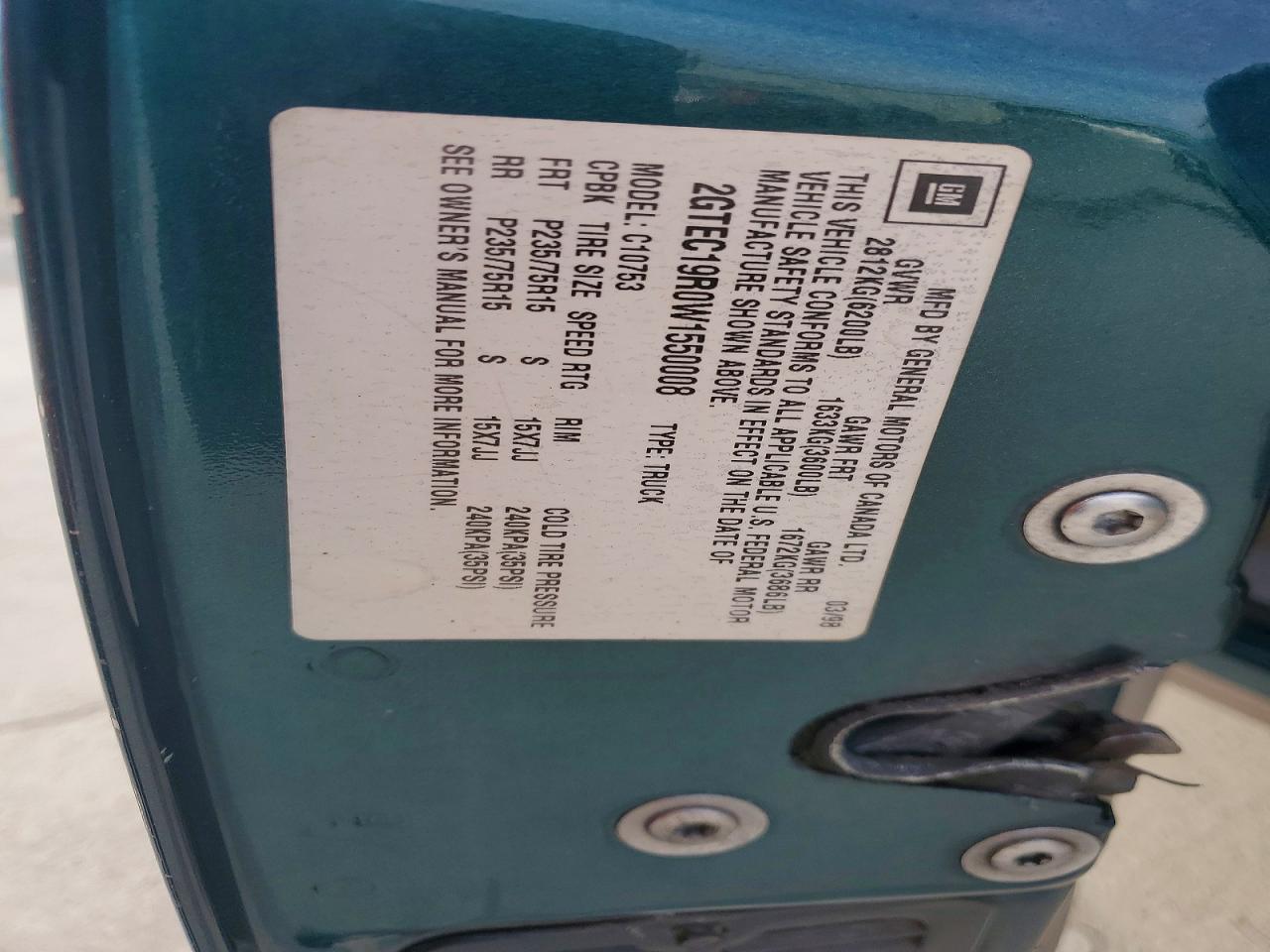 1998 GMC SIERRA C1500 photo 13