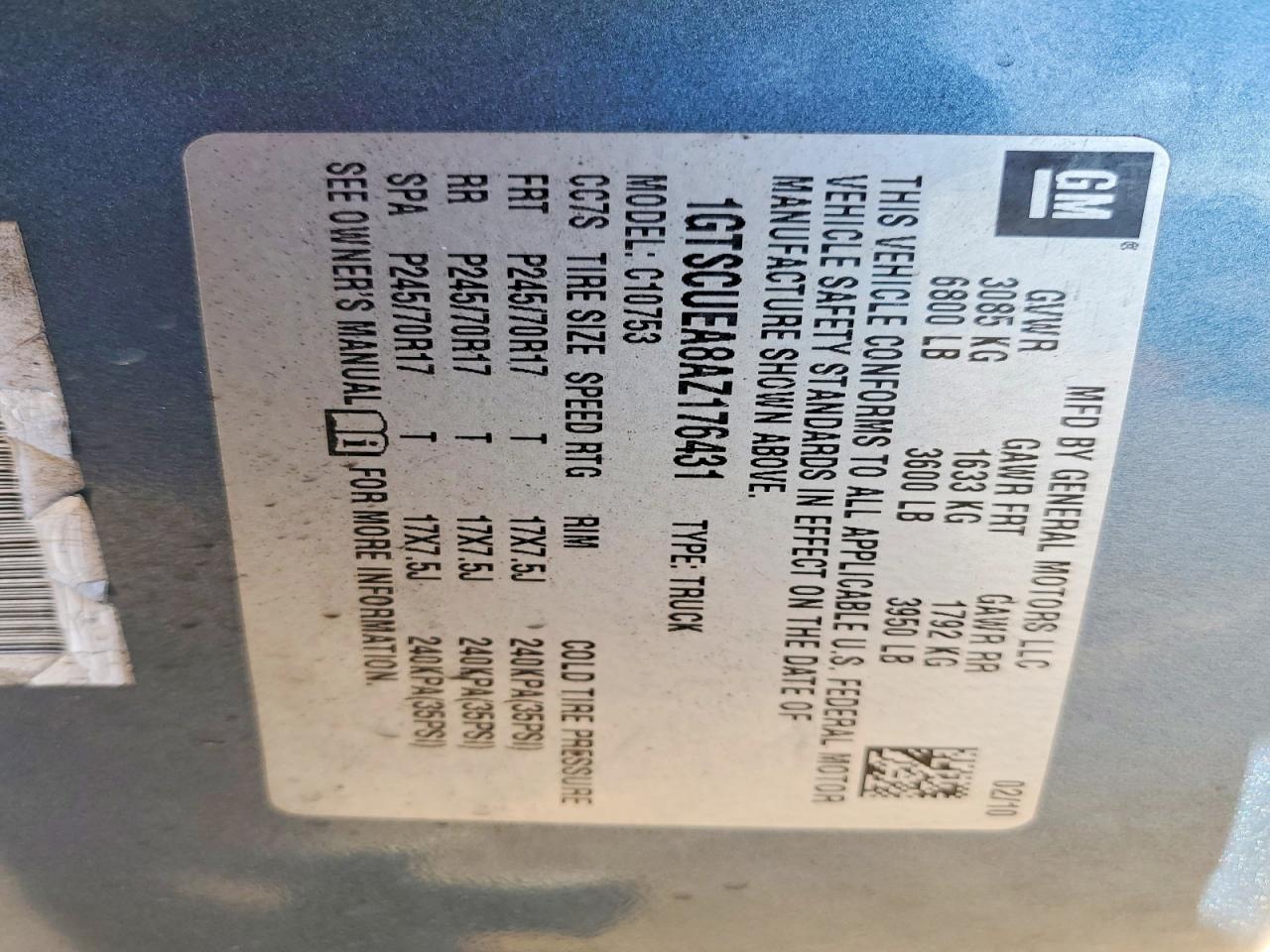 2010 GMC SIERRA C1500 SL photo 12