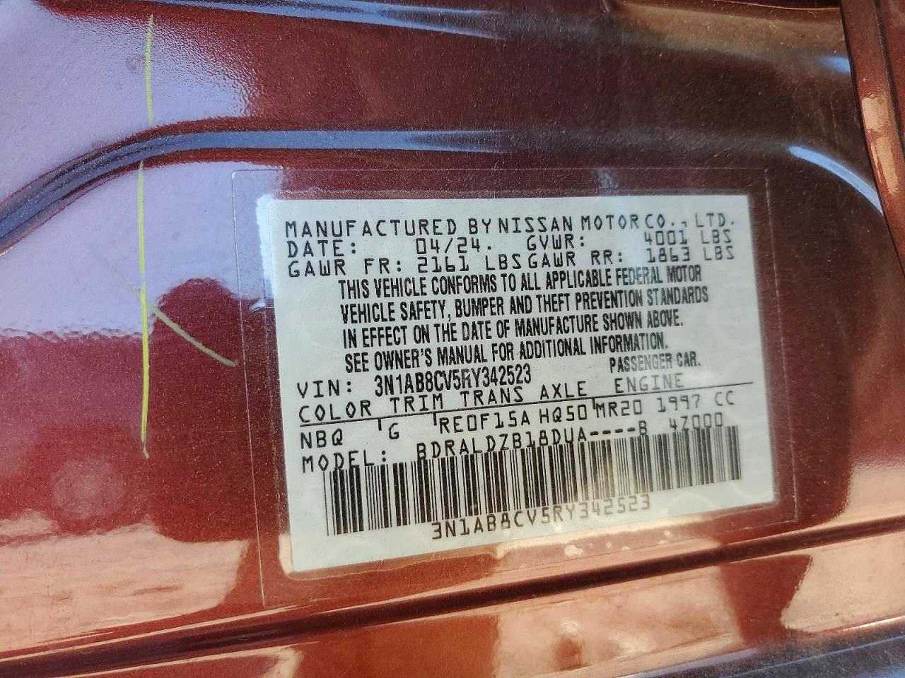 2024 NISSAN SENTRA SV photo 12
