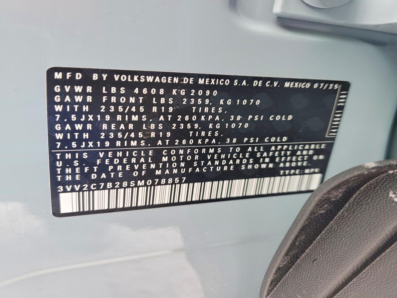 2025 VOLKSWAGEN TAOS SE BLACK photo 13