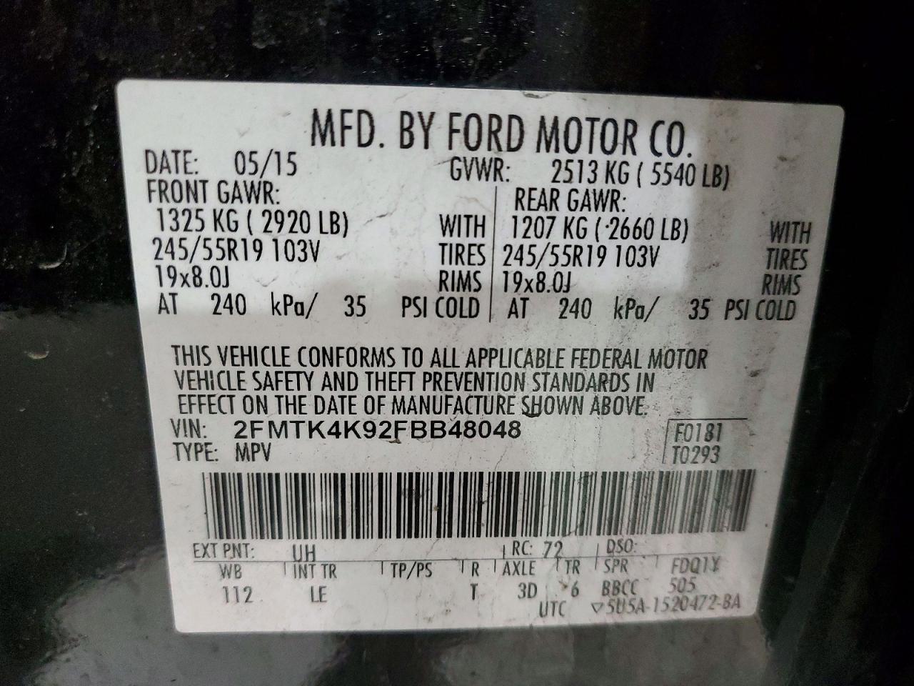 2015 FORD EDGE TITANIUM photo 13