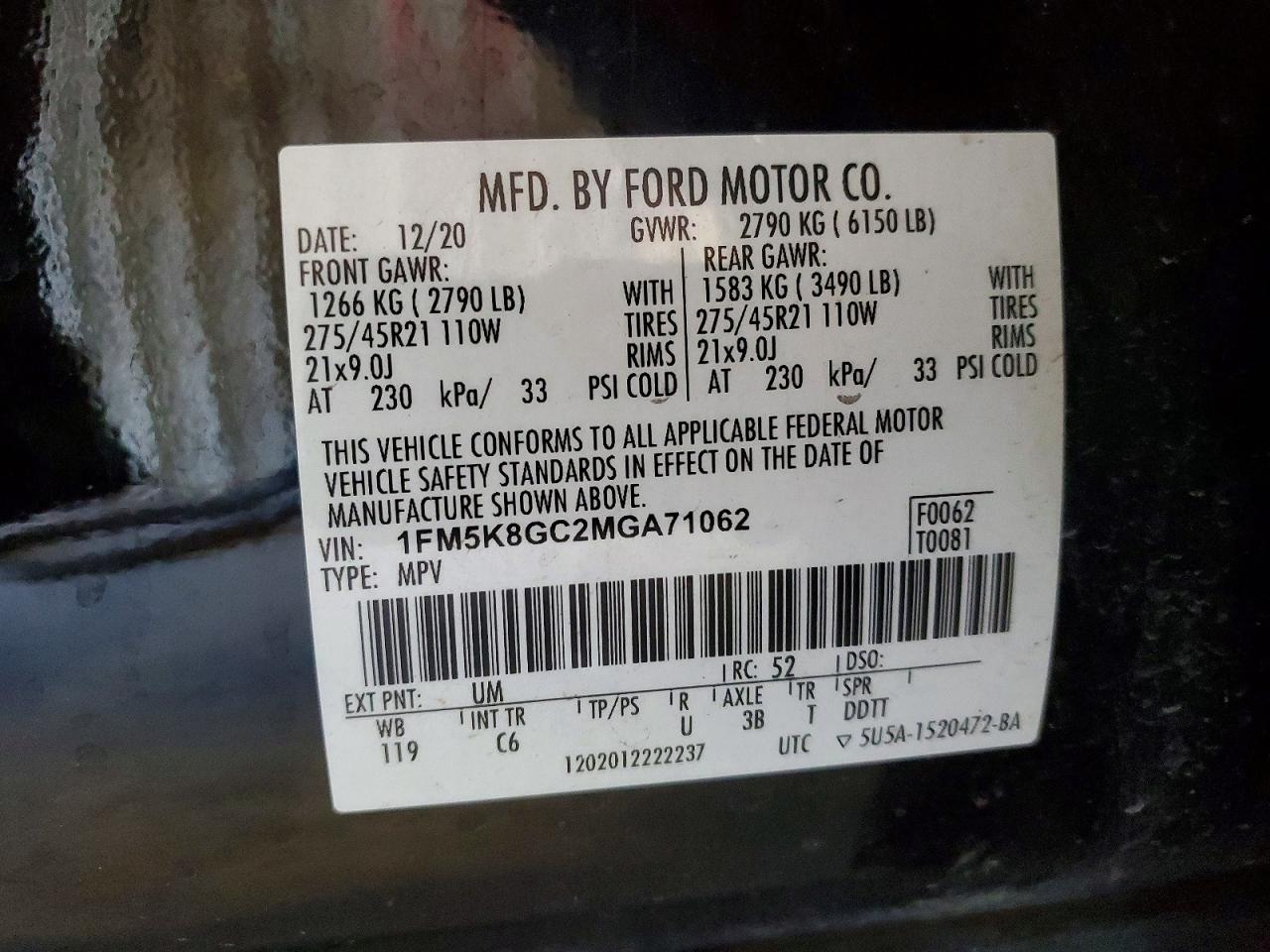 2021 FORD EXPLORER ST photo 13