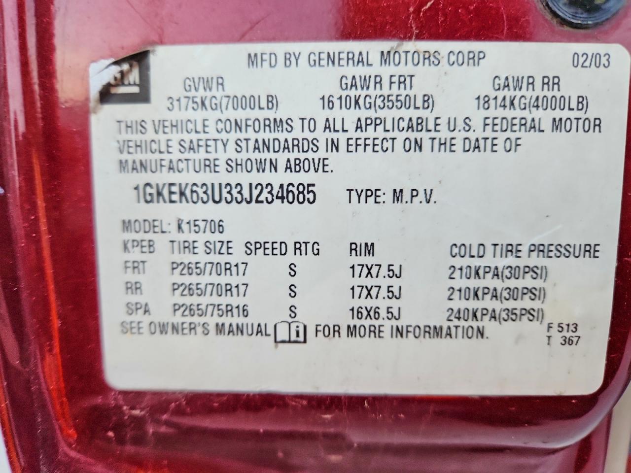 2003 GMC YUKON DENALI photo 13