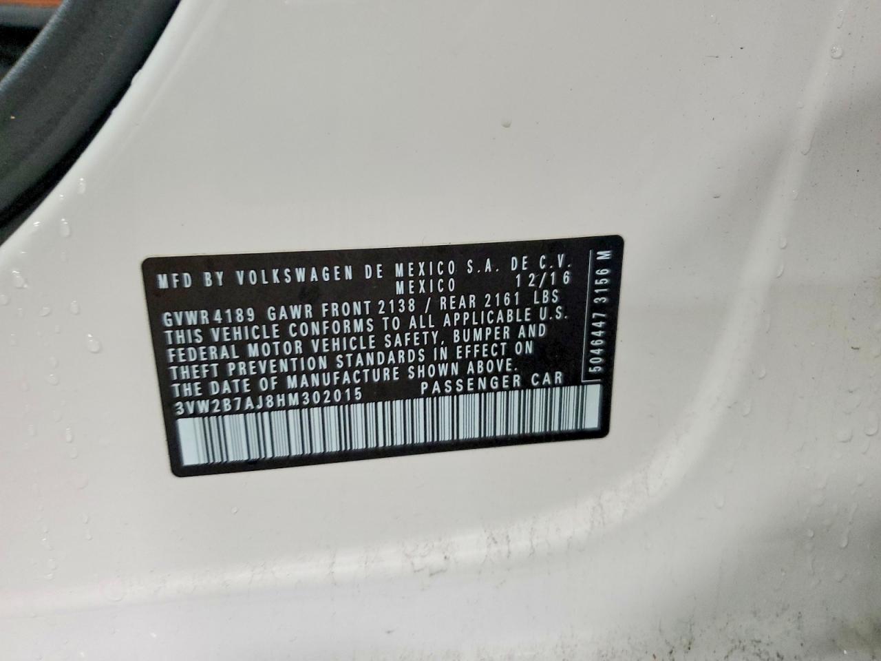 2017 VOLKSWAGEN JETTA S photo 12