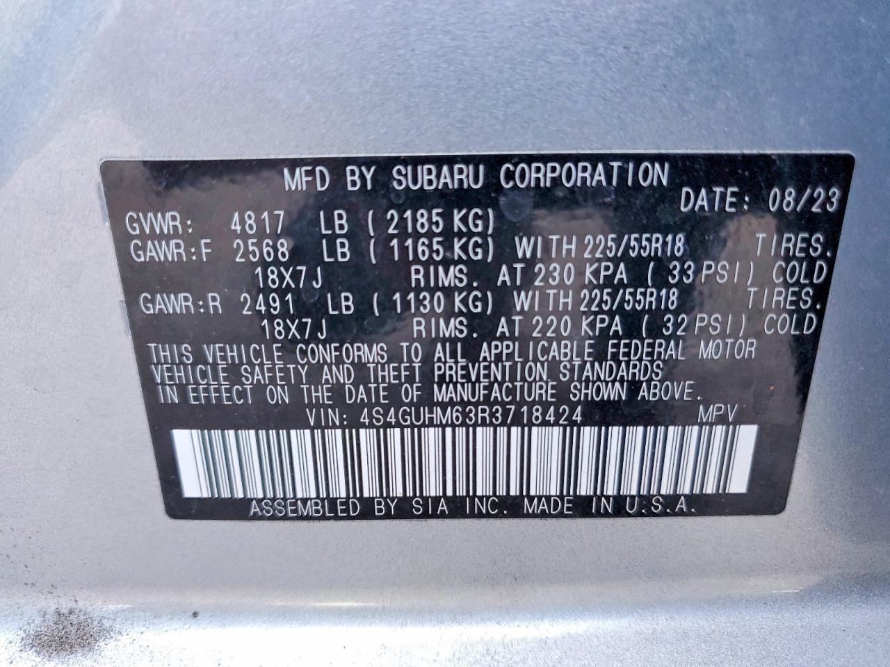 2024 SUBARU CROSSTREK LIMITED photo 13