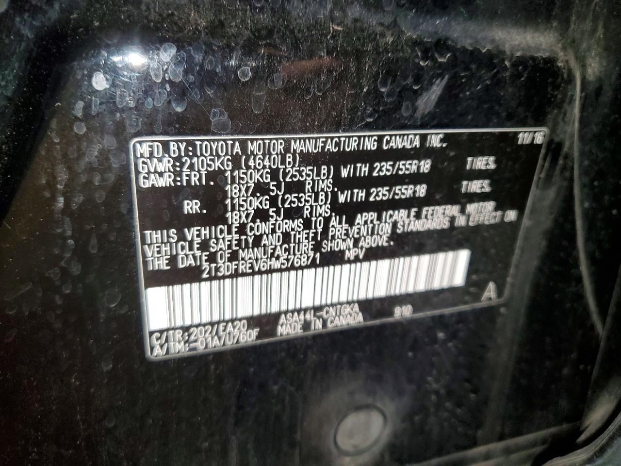 2017 TOYOTA RAV4 LIMITED photo 12