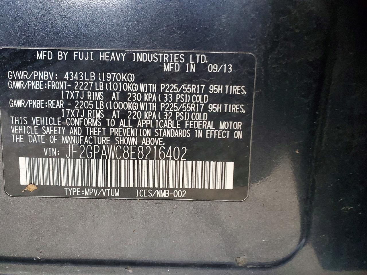 2014 SUBARU XV CROSSTREK 2.0 PREMIUM photo 12