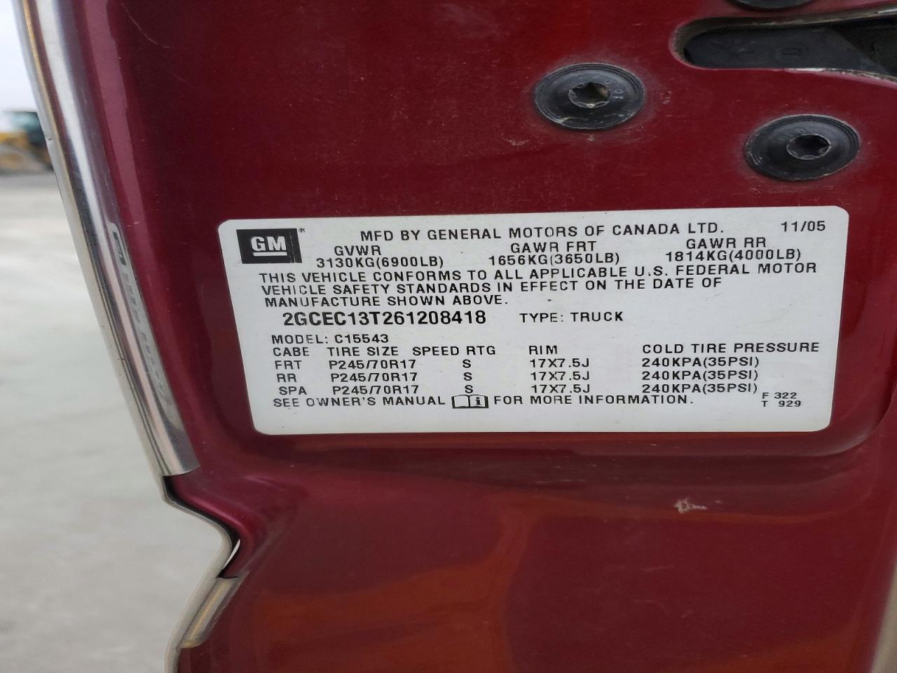 2006 CHEVROLET SILVERADO C1500 photo 12