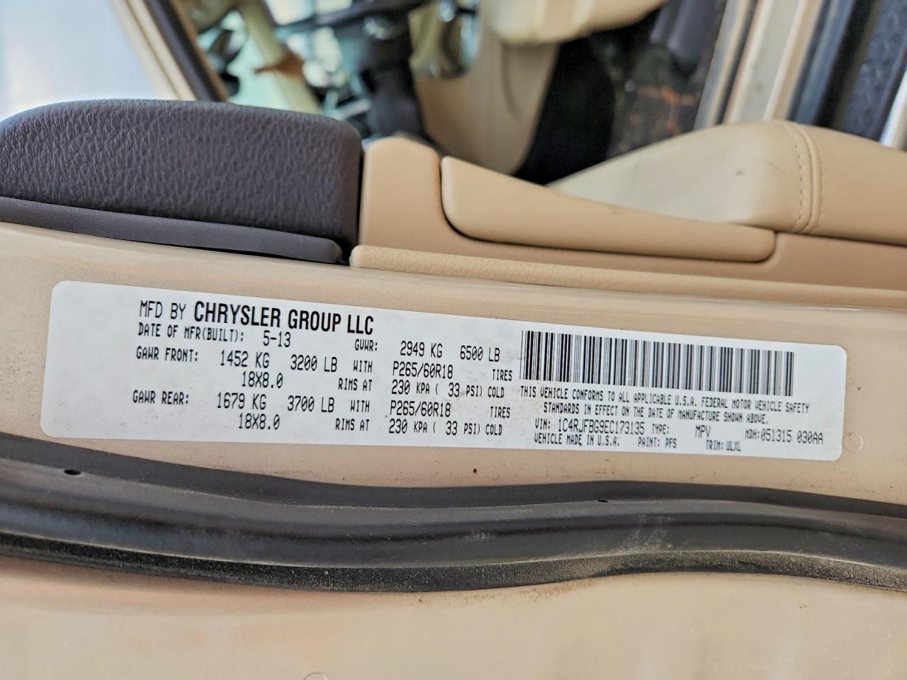2014 JEEP GRAND CHEROKEE LIMITED photo 13