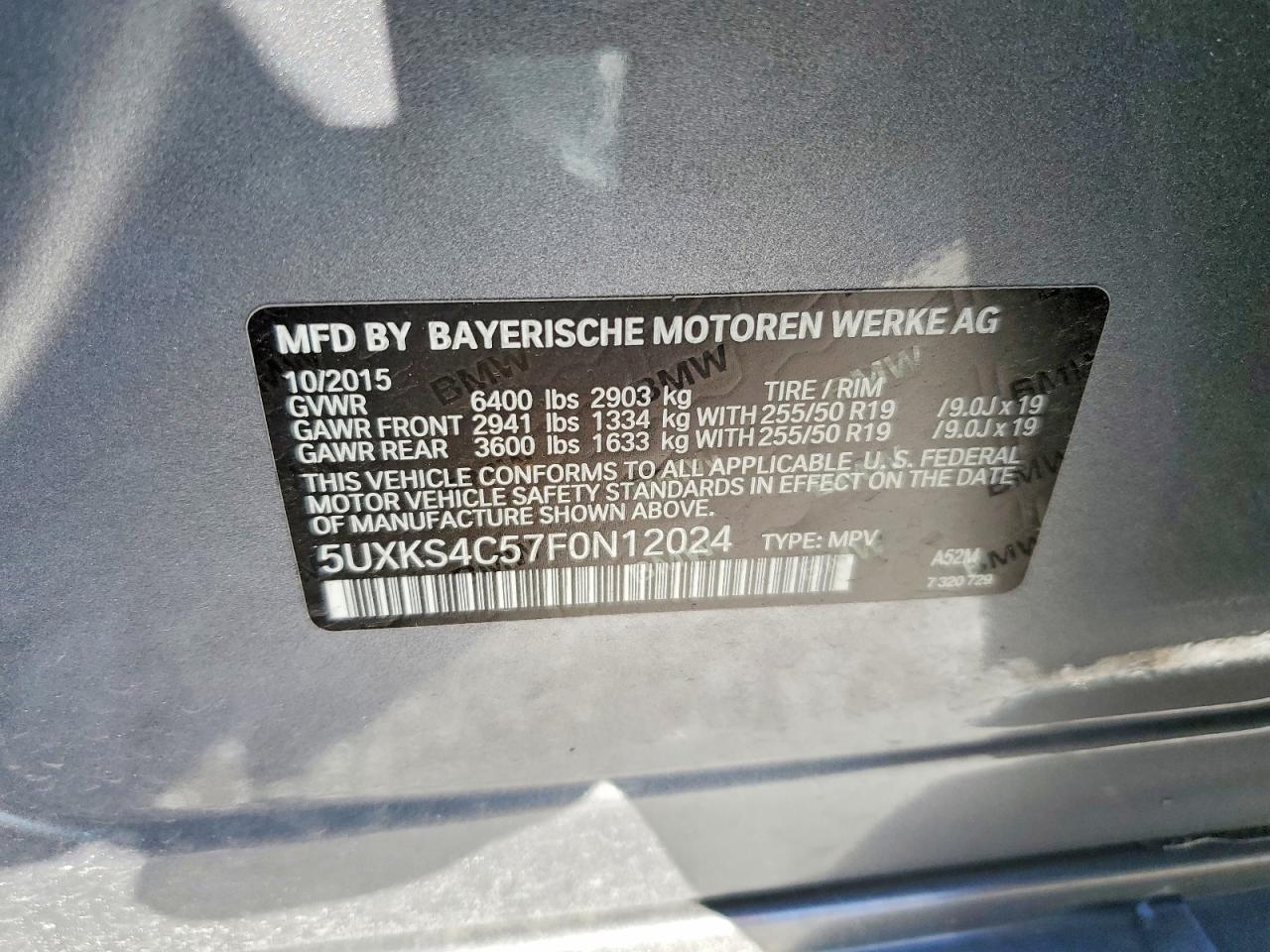 2015 BMW X5 XDRIVE35D photo 12