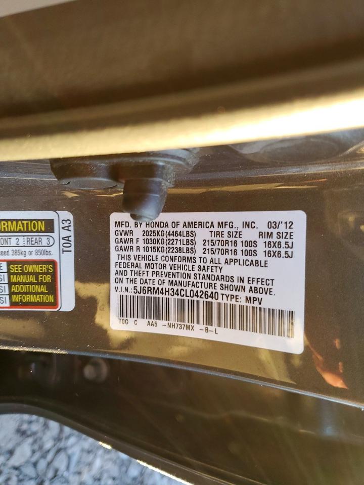 2012 HONDA CR-V LX photo 14