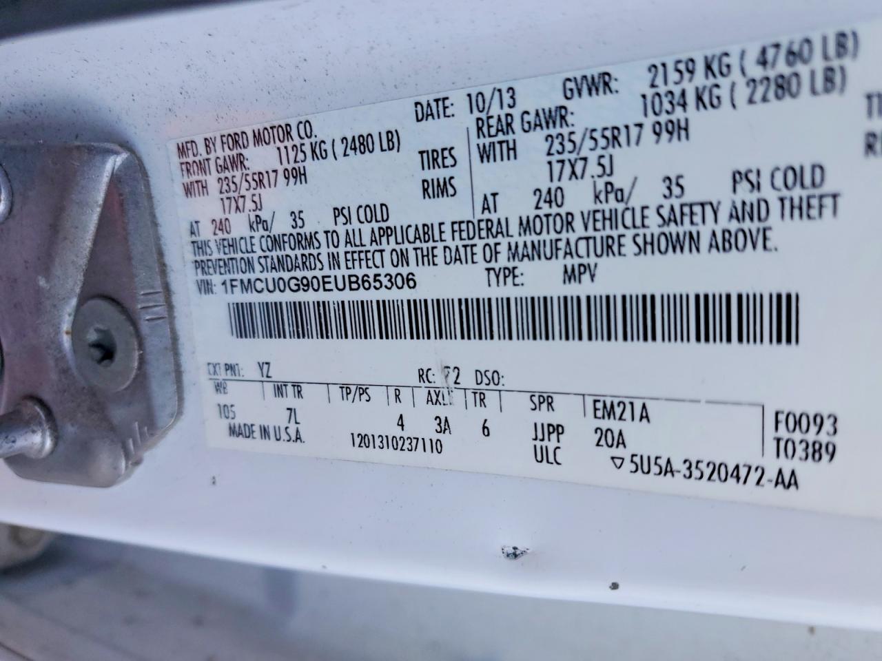 2014 FORD ESCAPE SE photo 12