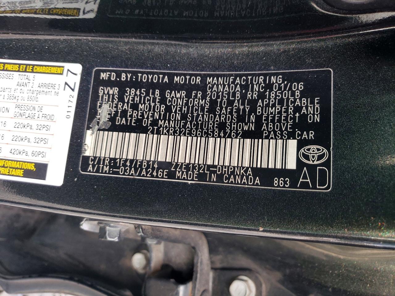 2006 TOYOTA COROLLA MATRIX XR photo 12