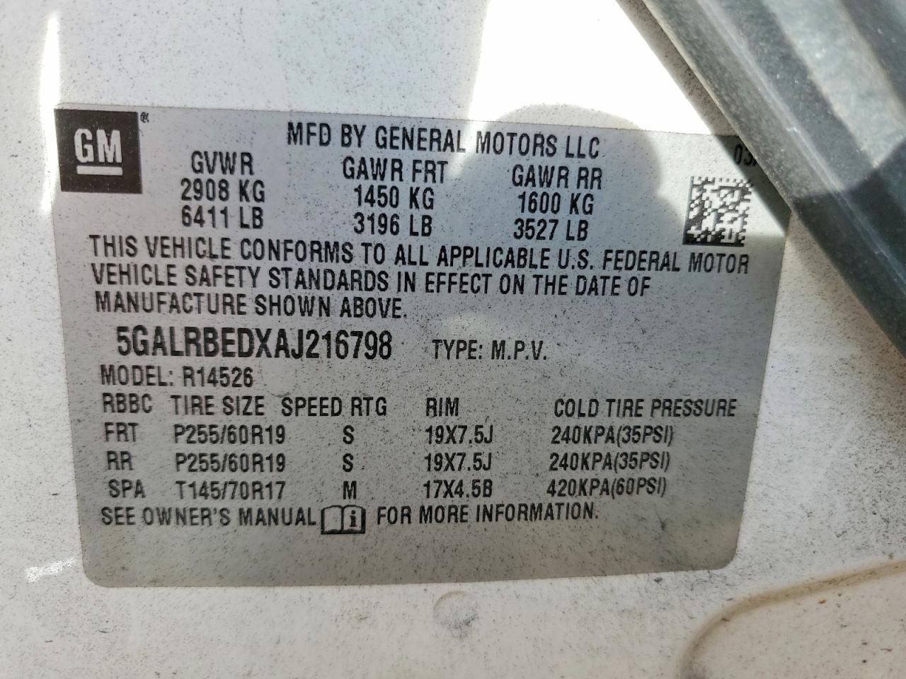 2010 BUICK ENCLAVE CXL photo 13
