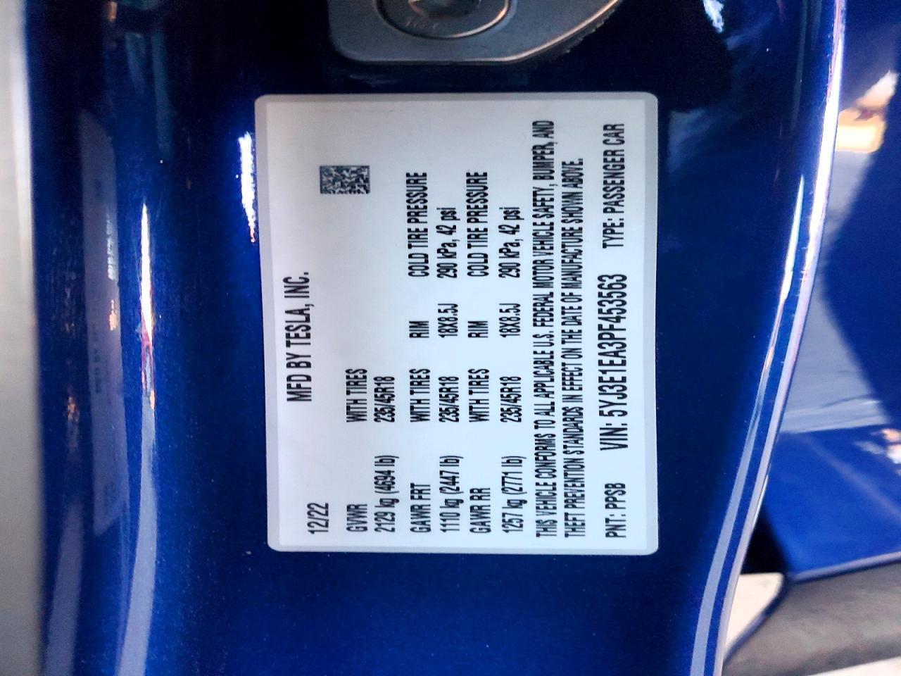 2023 TESLA MODEL 3 photo 34