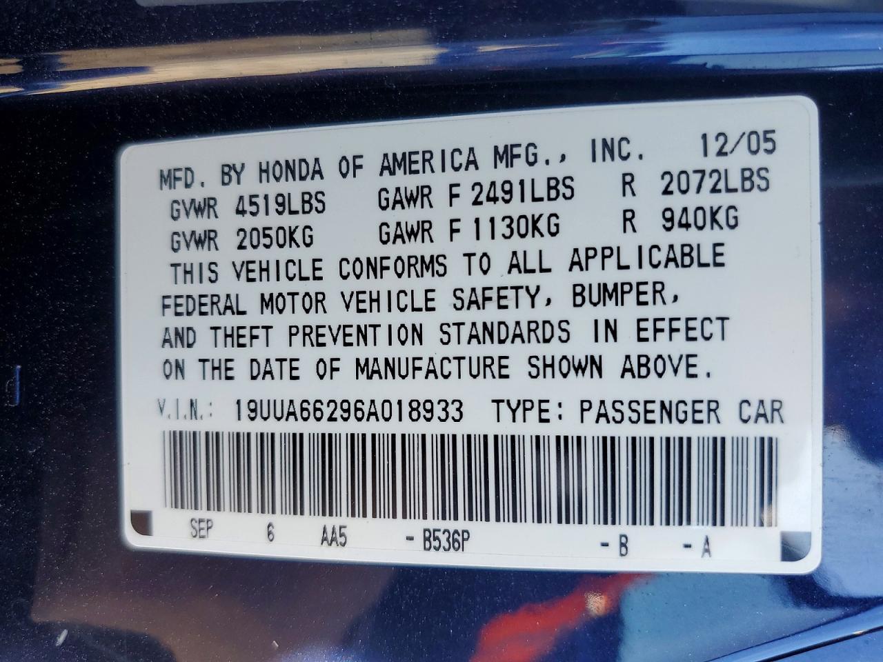 2006 ACURA 3.2TL photo 12