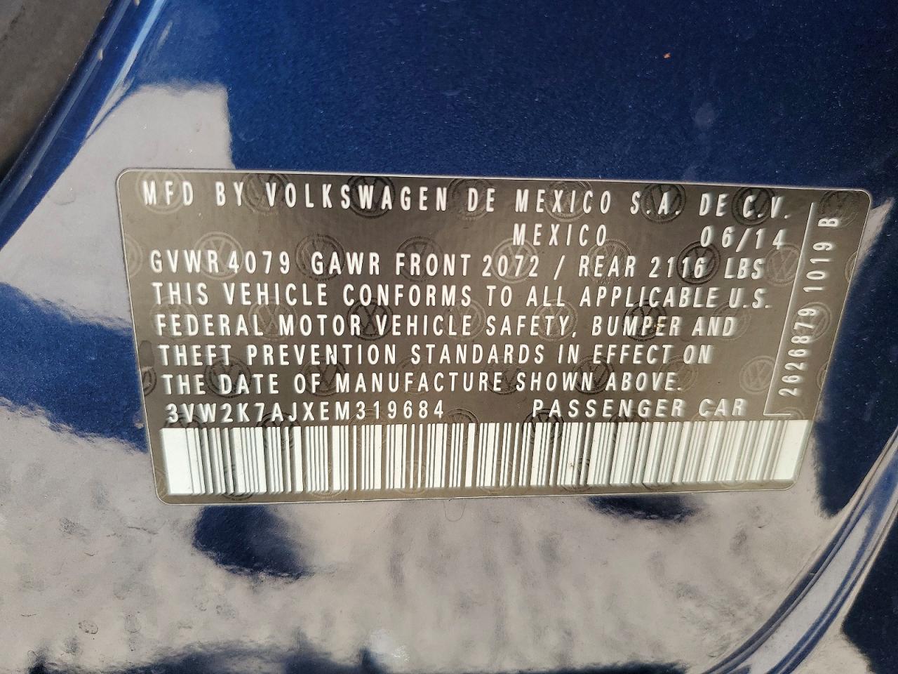2014 VOLKSWAGEN JETTA BASE photo 12