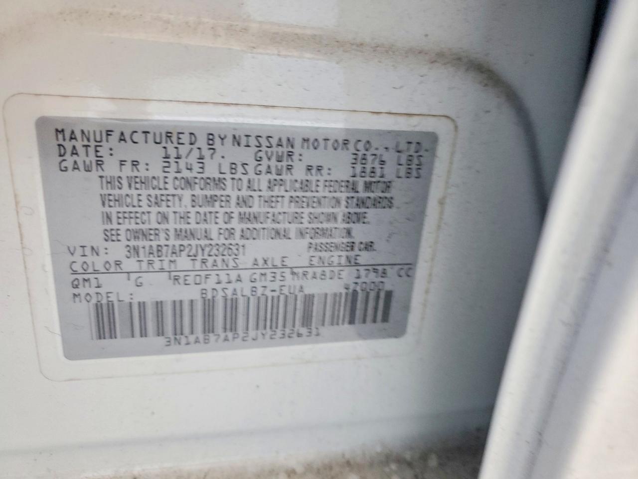 2018 NISSAN SENTRA S photo 13