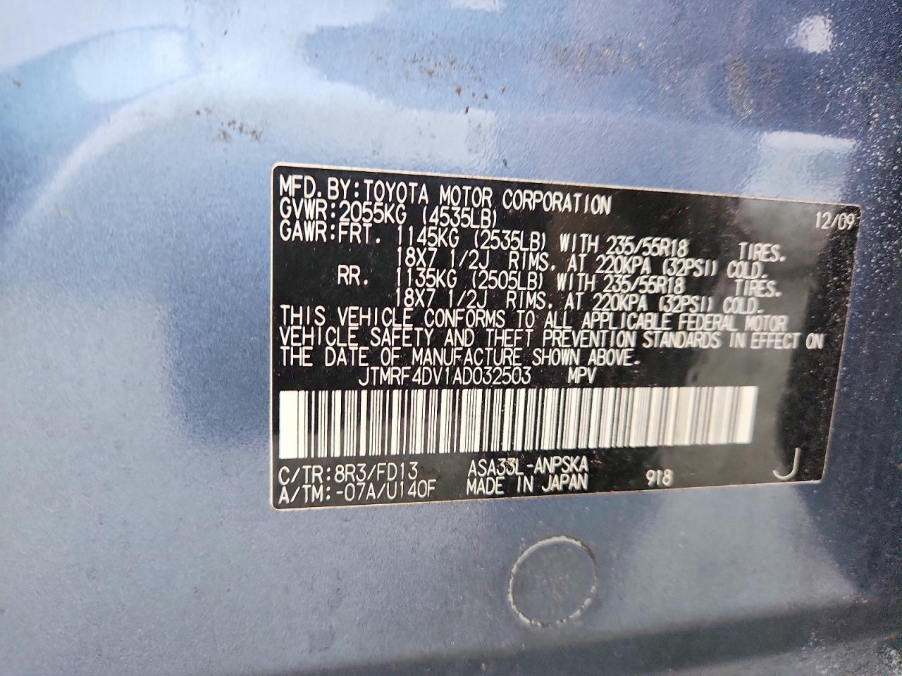2010 TOYOTA RAV4 SPORT photo 13