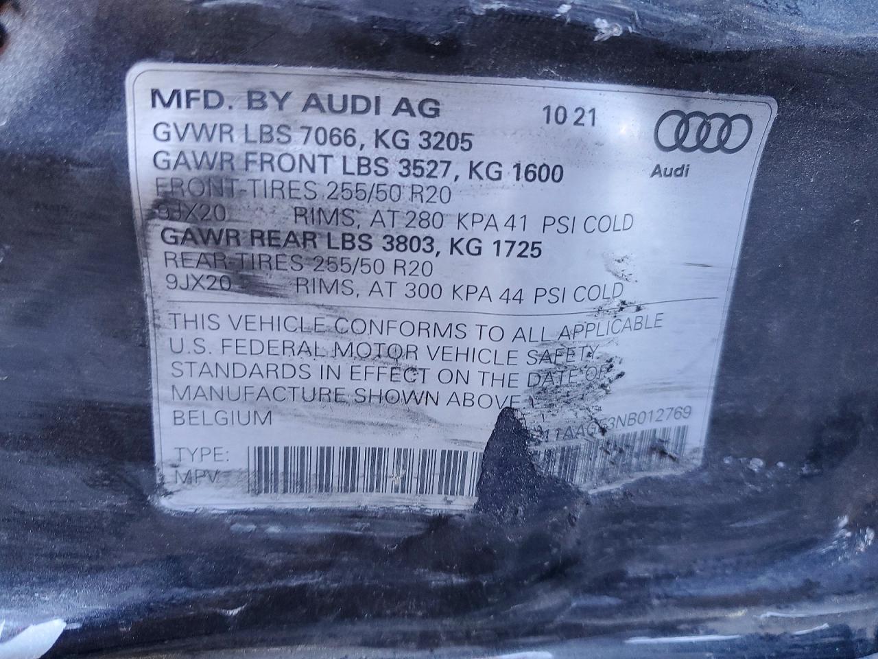 2022 AUDI E-TRON SPORTBACK PREMIUM photo 13