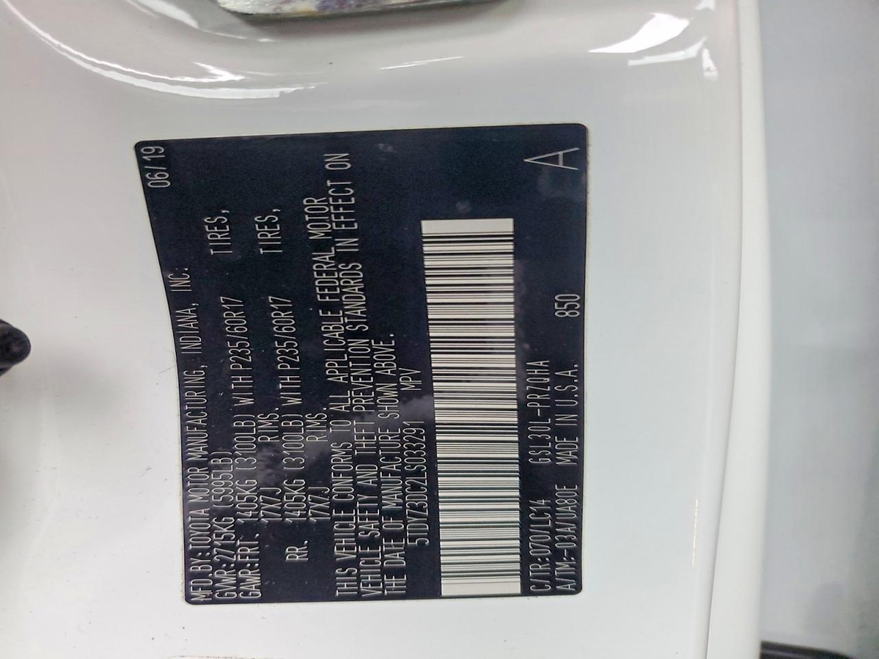 2020 TOYOTA SIENNA XLE PREMIUM 8-PASSENGER photo 13