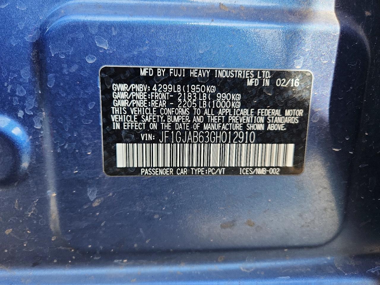 2016 SUBARU IMPREZA PREMIUM photo 23