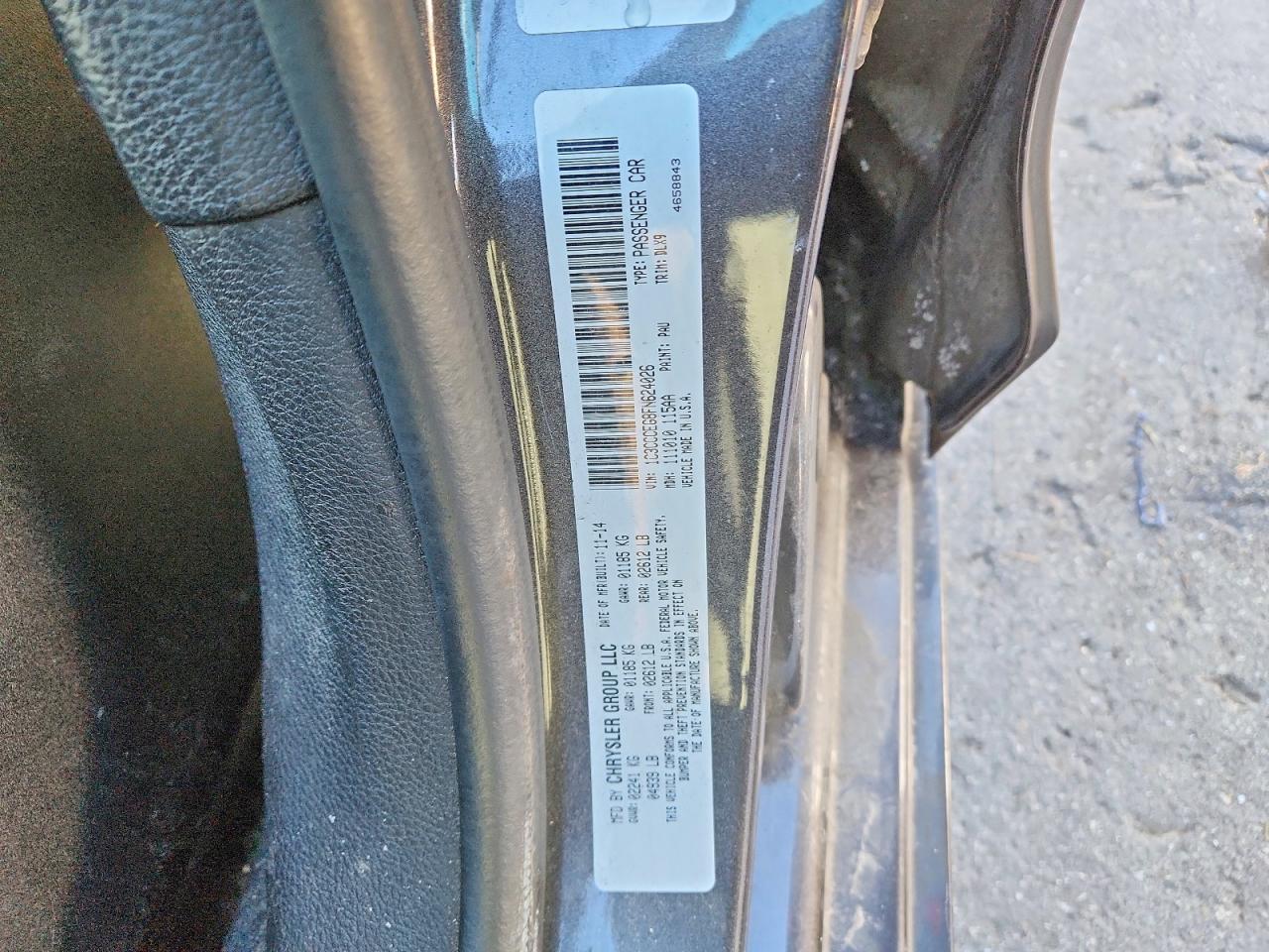 2015 CHRYSLER 200 C photo 12
