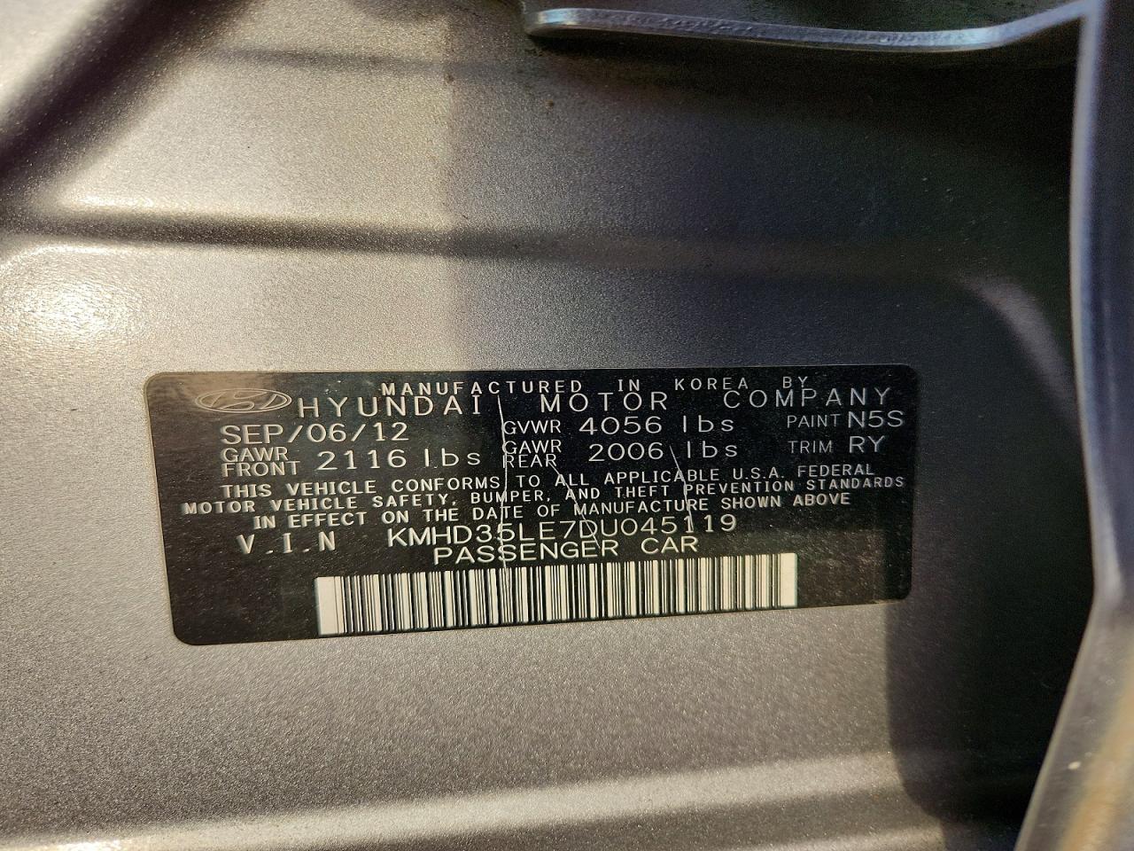 2013 HYUNDAI ELANTRA GT photo 12