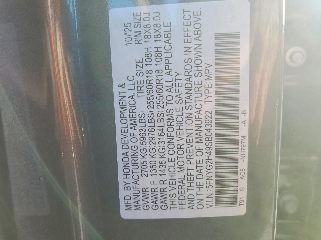 2025 HONDA PILOT EXL photo 49