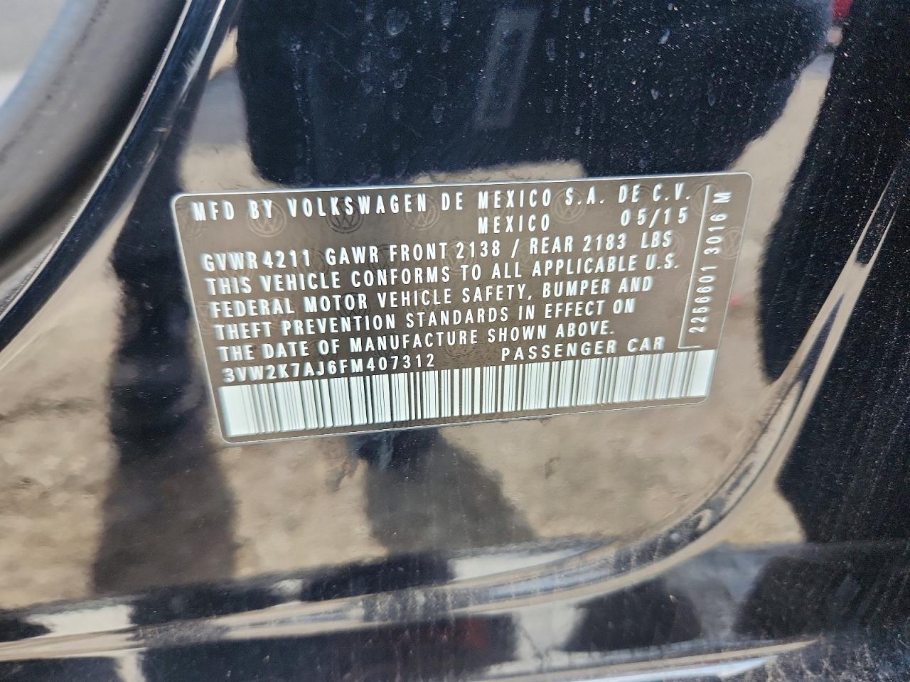 2015 VOLKSWAGEN JETTA BASE photo 12