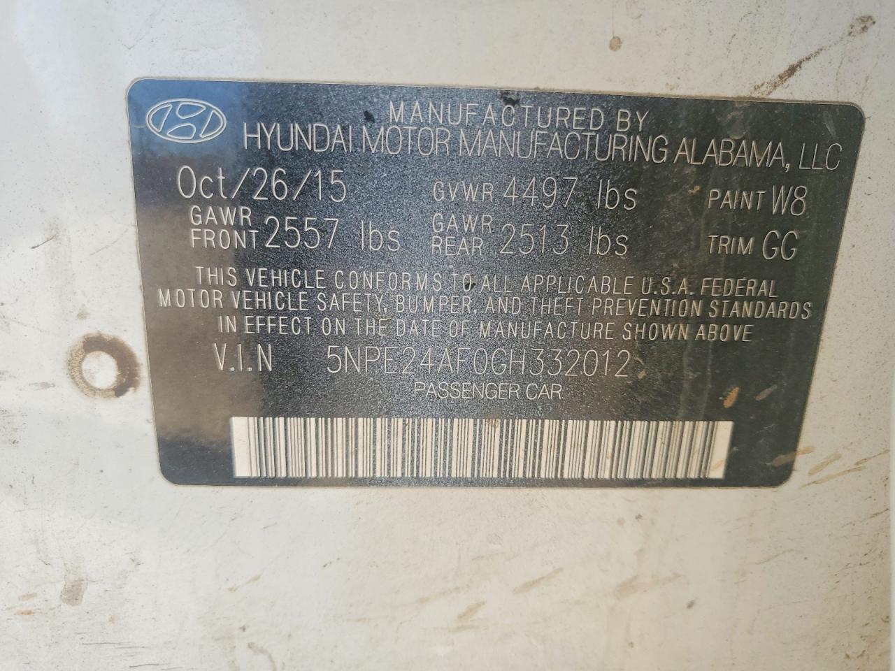 2016 HYUNDAI SONATA SE photo 23