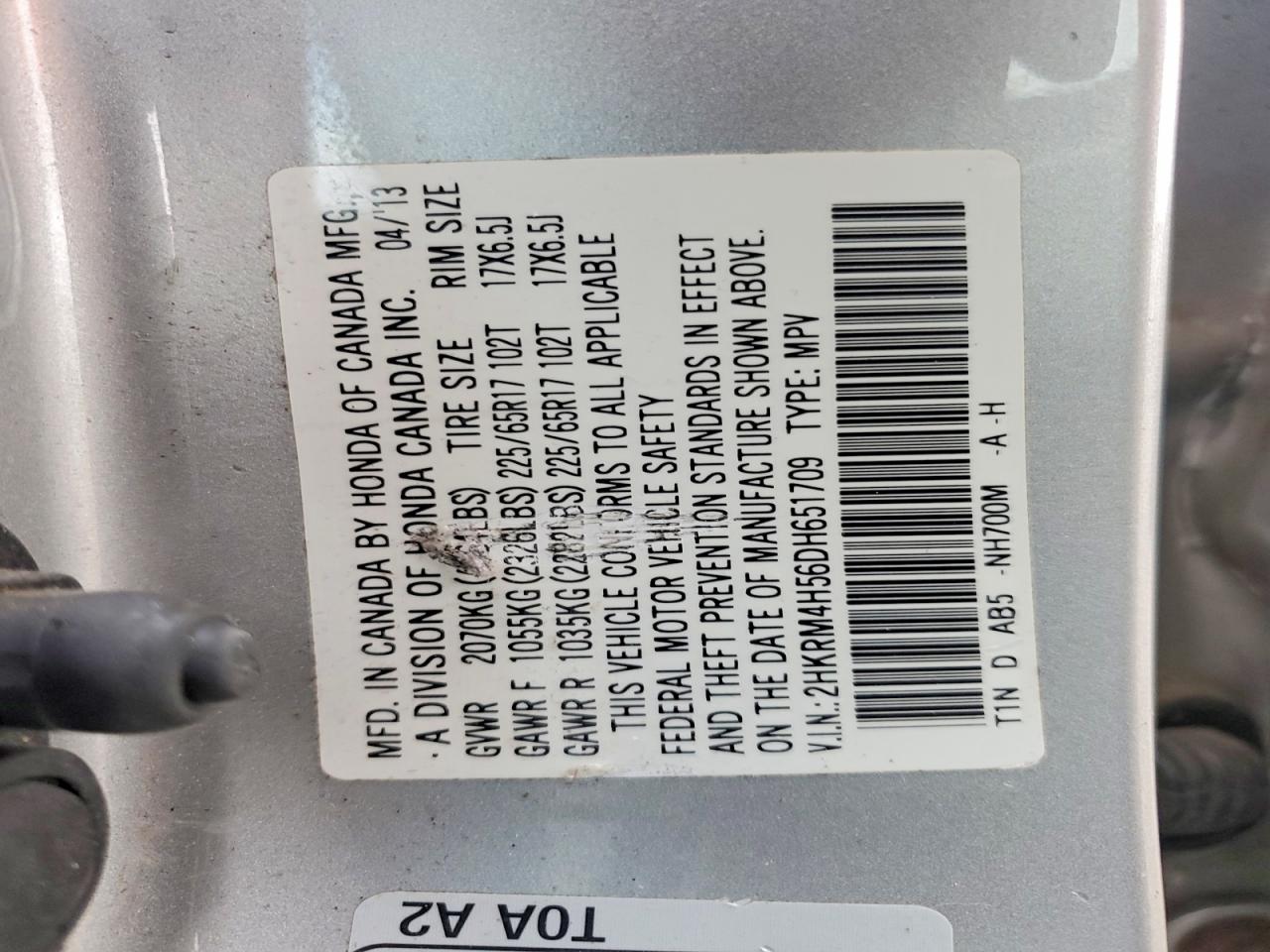 2013 HONDA CR-V EX photo 13