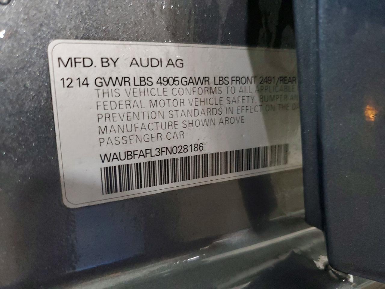 2015 AUDI A4 PREMIUM photo 12