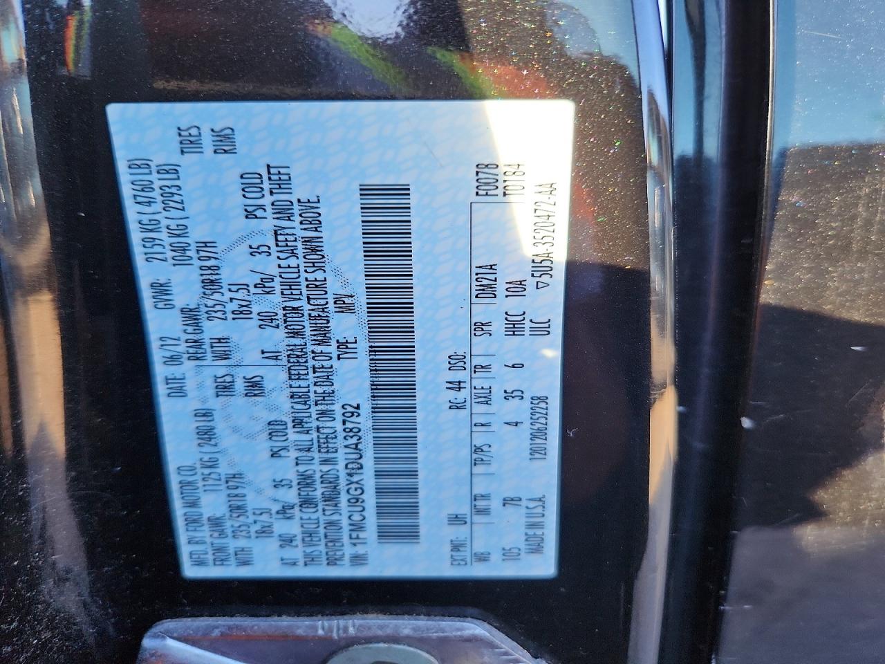 2013 FORD ESCAPE SE photo 12