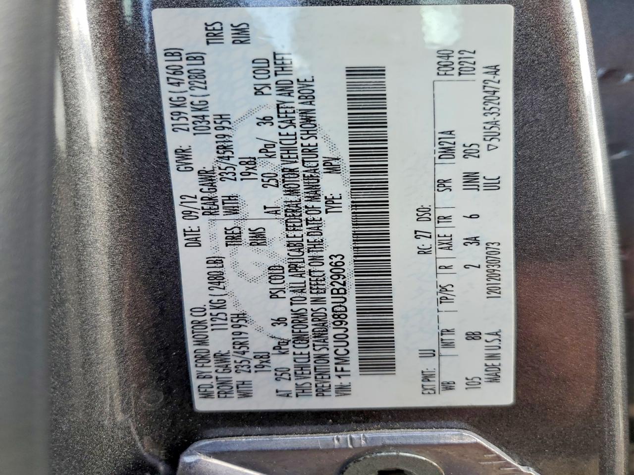 2013 FORD ESCAPE TITANIUM photo 12