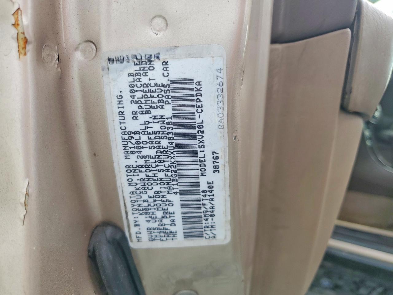 1999 TOYOTA CAMRY CE photo 12