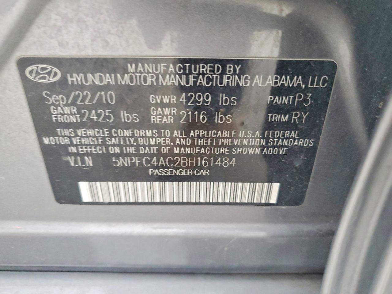2011 HYUNDAI SONATA SE photo 12