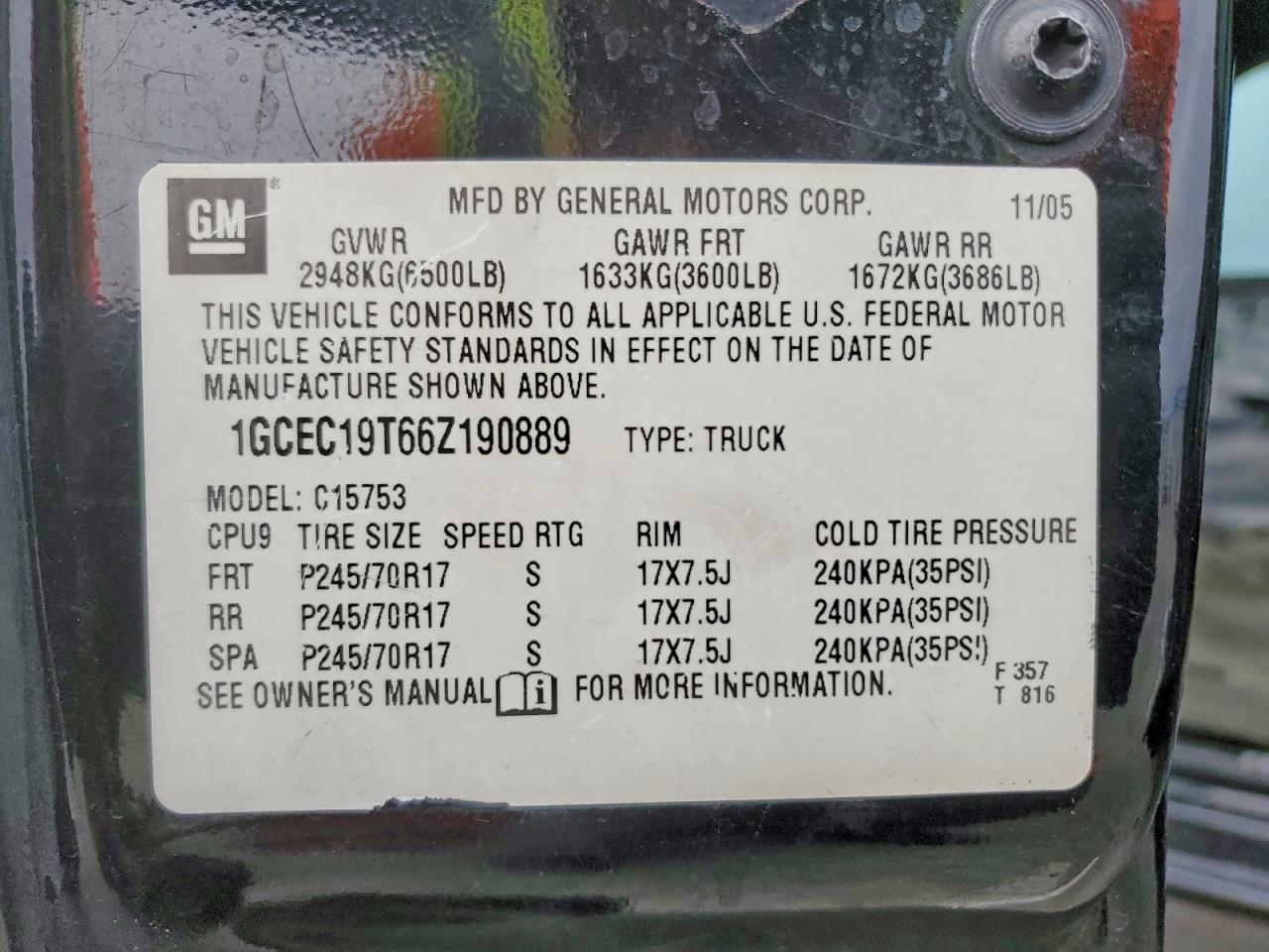 2006 CHEVROLET SILVERADO C1500 photo 12